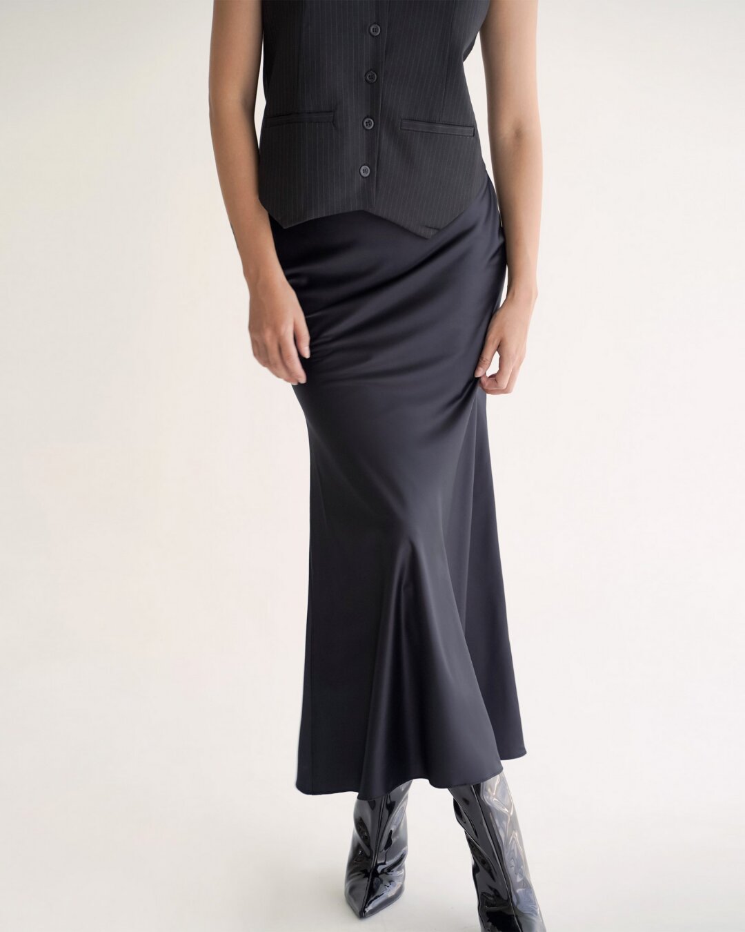 Maxi Silk-Satin Skirt