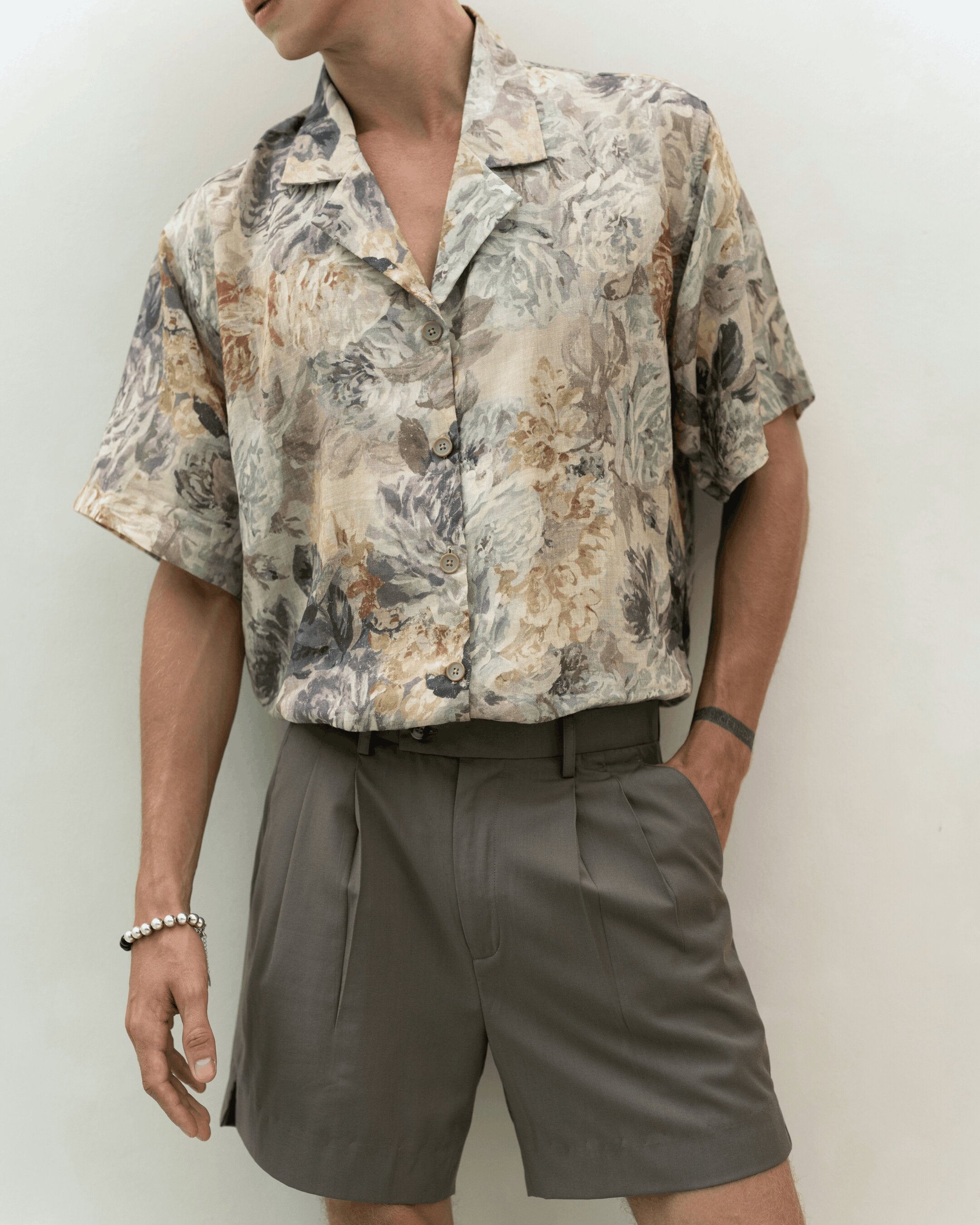 Floral Print Linen Shirt