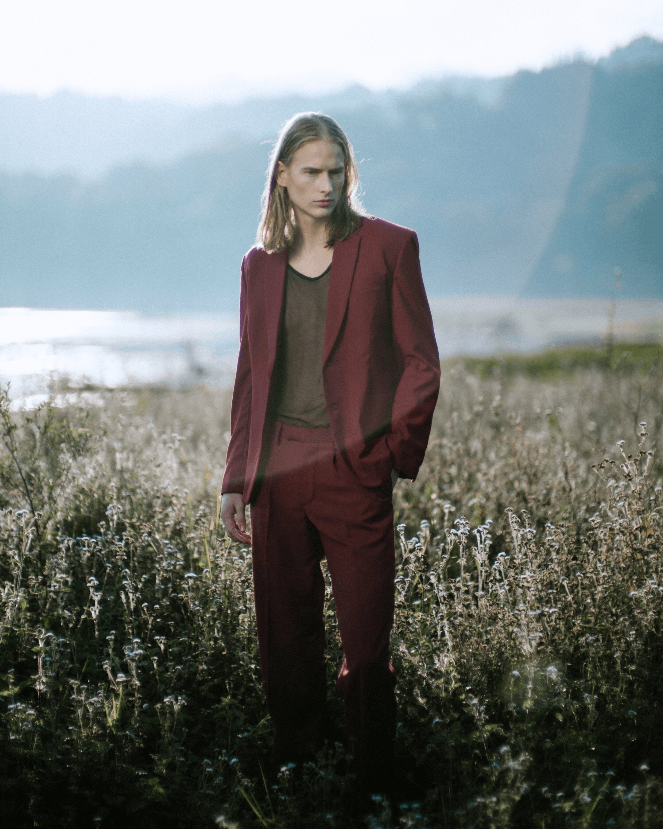 Single Carmine Blazer Man